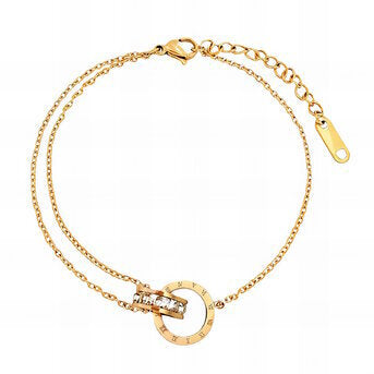 CHEVILLIÈRE, ACIER PLAQUÉ OR 18K
